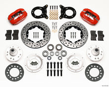 Load image into Gallery viewer, Wilwood Forged Dynalite Front Kit 11.00in Drill Red 1970-1973 Mustang Disc & Drum Spindle