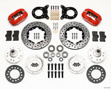 Wilwood Forged Dynalite Front Kit 11.00in Drill Red 1970-1973 Mustang Disc & Drum Spindle