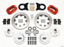 Load image into Gallery viewer, Wilwood Forged Dynalite Front Kit 12.19in Red 1970-1973 Mustang Disc & Drum Spindle