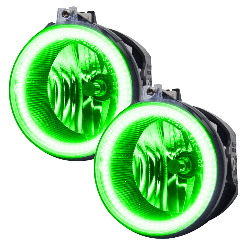 Oracle 05-14 Dodge Charger LED Waterproof Fog Halo Kit - Green SEE WARRANTY