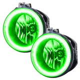 Oracle Dodge Challenger 08-14 LED Waterproof Fog Halo Kit - Green SEE WARRANTY