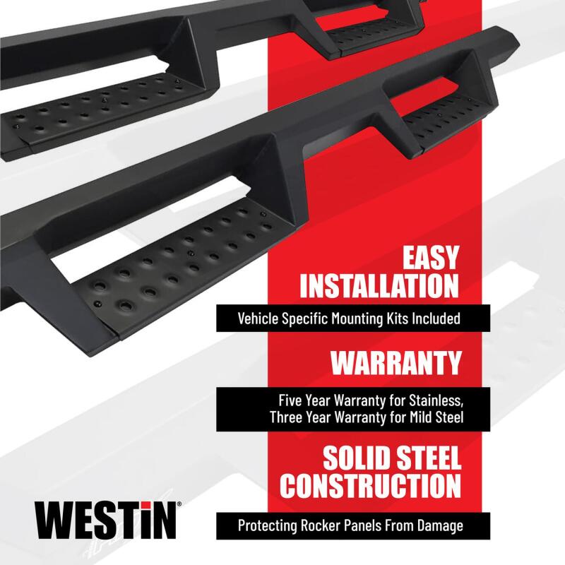 Westin/HDX 99-16 Ford F-250/350/450/550 Crew Cab Drop Nerf Step Bars - Textured Black