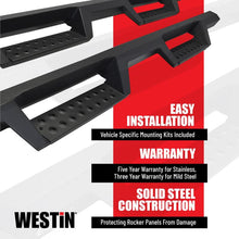 Load image into Gallery viewer, Westin/HDX 99-16 Ford F-250/350/450/550 Crew Cab Drop Nerf Step Bars - Textured Black