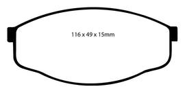 EBC 84-93 Toyota Pick-Up 1/2 Ton 2WD Greenstuff Front Brake Pads