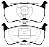 EBC 93-00 Aston Martin Virage 5.3 (PBR Caliper) Yellowstuff Rear Brake Pads