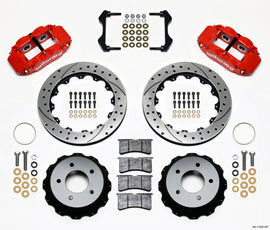 Wilwood Narrow Superlite 4R Rear Kit 12.88in Drilled Red 84-87 Corvette C4