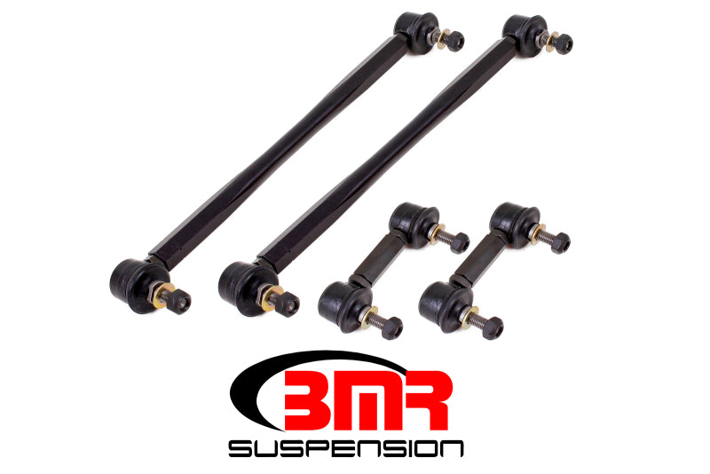 BMR 10-11 5th Gen Camaro Front and Rear Sway Bar End Link Kit - Black