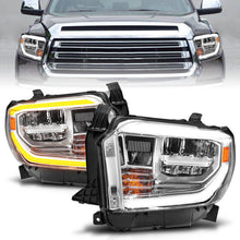 Load image into Gallery viewer, ANZO 2014-2017 Toyota Tundra LED Crystal Headlights w/ Switchback Chrome Housing w/ DRL