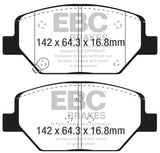 EBC 2018+ Chevrolet Equinox 1.5L Turbo (J17) Yellowstuff Front Brake Pads