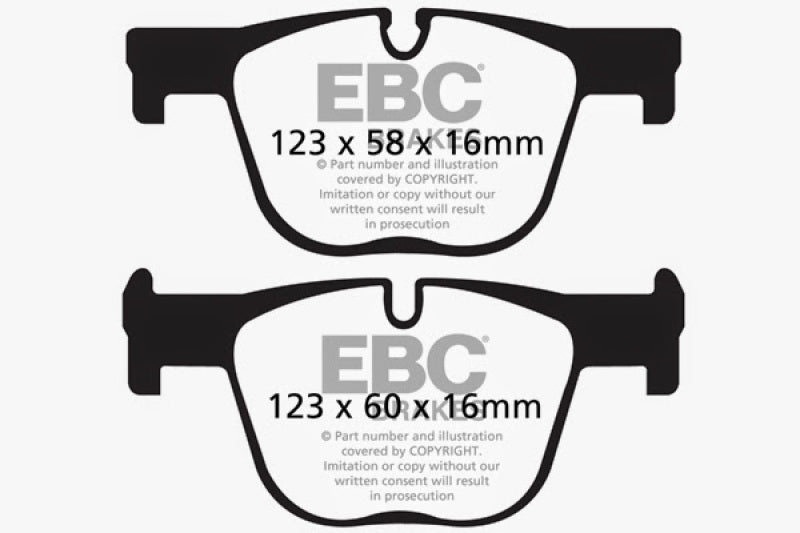 EBC 12+ BMW ActiveHybrid 3 3.0 Turbo Greenstuff Rear Brake Pads