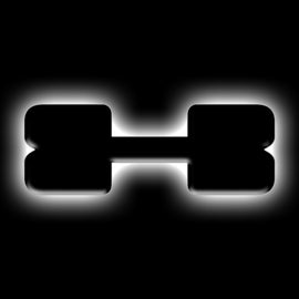 ORACLE Lighting Universal Illuminated LED Letter Badges - Matte Blk Surface Finish - X