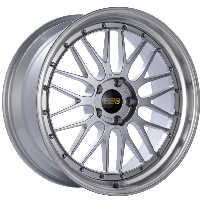 BBS LM 19x8.5 5x120 ET32 Diamond Silver Center Diamond Cut Lip Wheel -82mm PFS/Clip Required