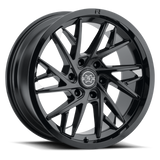 Method Raised MR801 20x9 / 8x180 BP / 0mm Offset / 124.1mm Bore - Gloss Black Milled Wheel