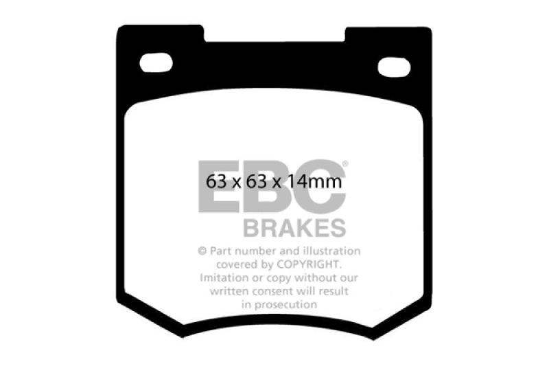 EBC 67-70 Ford Cortina 1.6 Yellowstuff Front Brake Pads