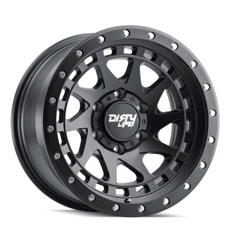 Dirty Life 9311 Enigma Pro 17x9/5x127 BP/-38mm Offset/71.5mm Hub Matte Black Wheel - Beadlock