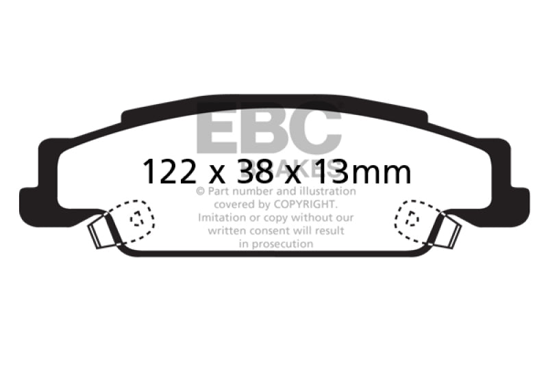 EBC 05-08 Pontiac Grand Prix 5.3 Yellowstuff Rear Brake Pads