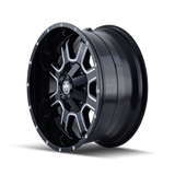 Mayhem 8103 Fierce 17x9 / 5x114.3 BP / -12mm Offset / 87mm Hub Black w/ Milled Spokes Wheel