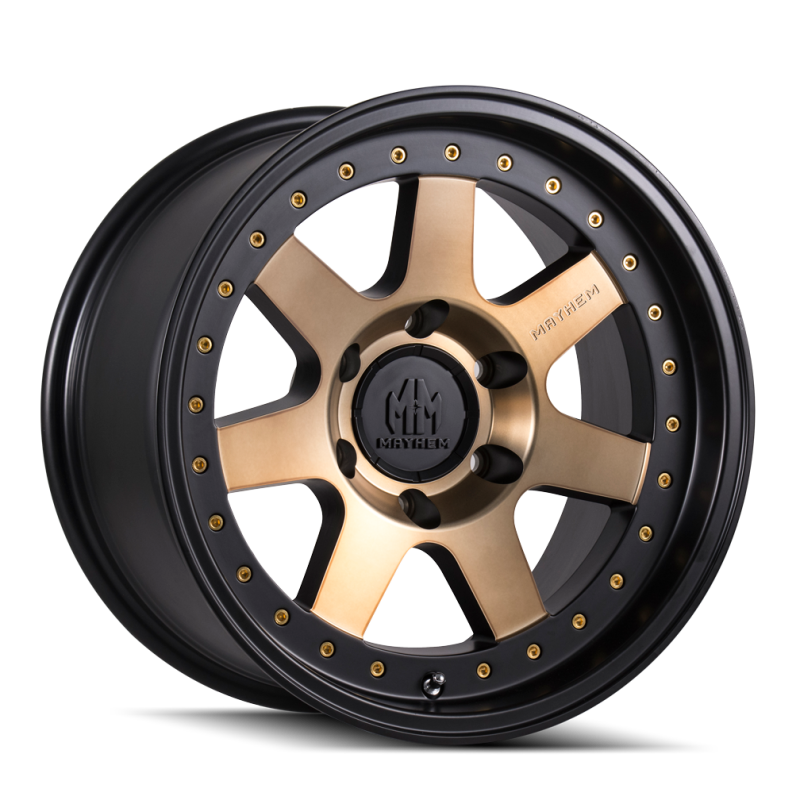 Mayhem 8300 Prodigy 18x9 / 6x135 BP / 0mm Offset / 87.1mm Hub Matte Black w/ Bronze Tint Wheel