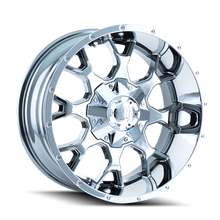 Load image into Gallery viewer, Mayhem 8015 Warrior 18x9 / 5x114.3 BP / 18mm Offset / 87mm Hub Chrome Wheel