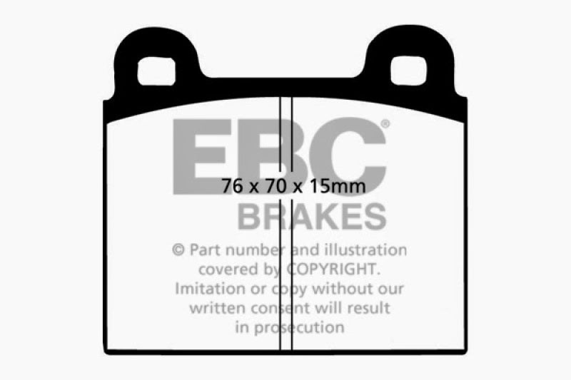 EBC 70-75 Alfa Romeo Montreal 2.6 Redstuff Front Brake Pads