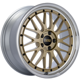 BBS LM 19x8.5 5x112 ET48 Gold Center Diamond Cut Lip Wheel -82mm PFS/Clip Required