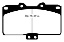 Load image into Gallery viewer, EBC 91-93 Dodge Stealth 3.0 4WD Yellowstuff Front Brake Pads