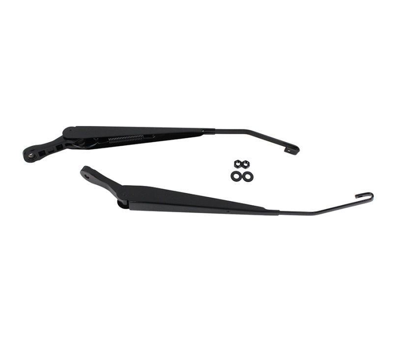 Kentrol 07-18 Jeep Wrangler JK Windshield Wiper Arms Pair - Powdercoat Black