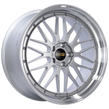 BBS LM 21x10 5x120 ET38 Diamond Silver Center Diamond Cut Lip Wheel -82mm PFS/Clip Required