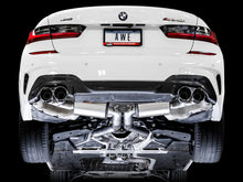 Load image into Gallery viewer, AWE Tuning 2019+ BMW M340i (G20) Resonated Touring Edition Exhaust - Quad Chrome Silver Tips