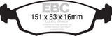 EBC 11+ Fiat 500 1.4 (ATE Calipers) Redstuff Front Brake Pads