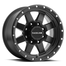 Load image into Gallery viewer, Raceline 935B Defender 17x9in / 8x170 BP / -12mm Offset / 130.81mm Bore - Satin Black Wheel