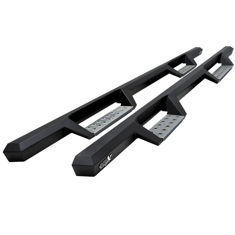 Westin 04-13 Chevy Silverado 1500 Crew Cab HDX Stainless Drop Nerf Step Bars - Textured Black