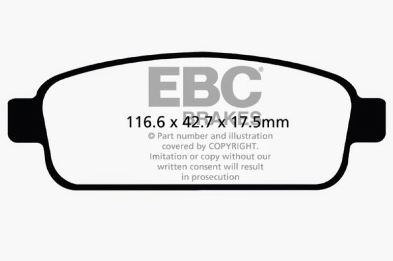 EBC 13+ Buick Encore 1.4 Turbo Redstuff Rear Brake Pads