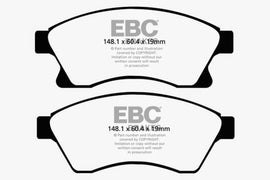 EBC 11+ Chevrolet Cruze 1.4 Turbo (10.9 inch front rotor) Yellowstuff Front Brake Pads