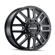 Load image into Gallery viewer, Mayhem 8107D Cogent Dually 20x8.25 / 8x170 BP / 115mm Offset / 124.9mm Hub Blk w/Milled Spokes Wheel