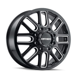 Mayhem 8107D Cogent Dually 20x8.25 / 8x210 BP / 115mm Offset / 154.2mm Hub Blk w/Milled Spokes Wheel