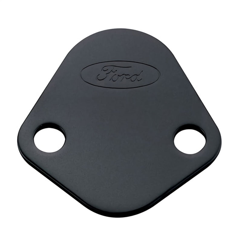 Ford Racing Fuel Pump Block Off Plate - Black Crinkle Finish w/ Ford Oval