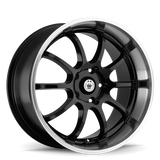 Konig Lightning 14x6 8x100/114.3 ET38 Black/Machine Lip