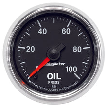 Load image into Gallery viewer, Autometer GS Series 2-1/16in Oil Pressure Gauge 100PSI Electric Full Sweep