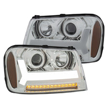 Load image into Gallery viewer, ANZO 2006-2009 Chevrolet Trailblazer Projector Headlights w/ Plank Style Design Chrome w/ Amber