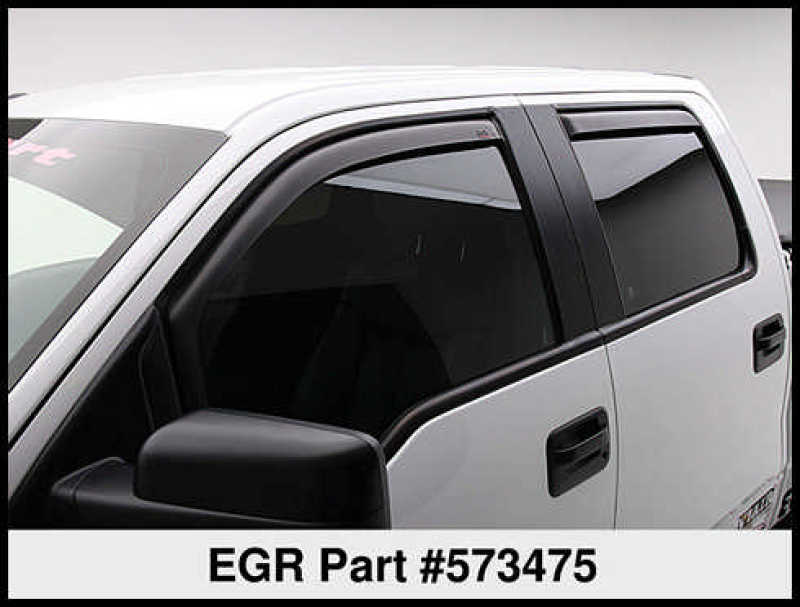 EGR 15+ Ford F150 Super Cab In-Channel Window Visors - Set of 4 - Matte (573475)