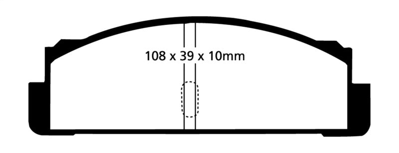 EBC 68-83 Fiat 124 1.6 Yellowstuff Rear Brake Pads