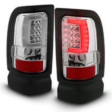 Load image into Gallery viewer, ANZO 1994-2001 Dodge Ram 1500 LED Taillights Plank Style Chrome w/ Clear Lens