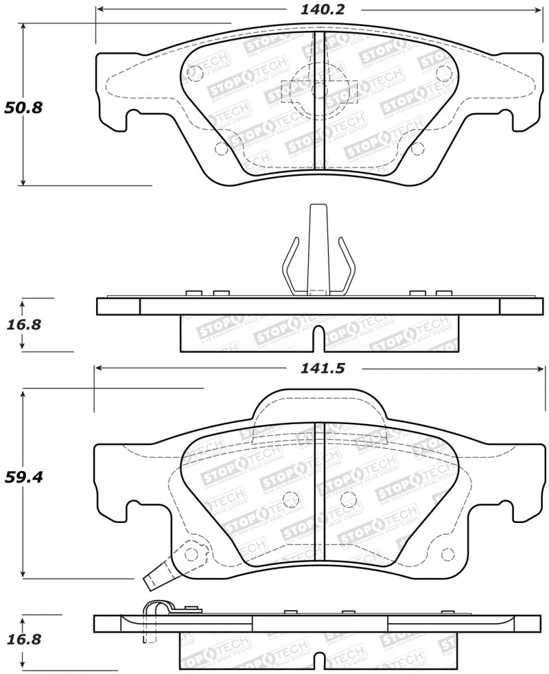 StopTech Performance 11-17 Dodge Durango Rear Brake Pads