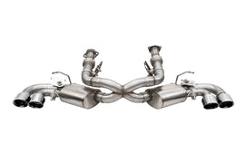 Corsa 20-25 Corvette C8 3in Valved Cat-Back 4.5in Pol Quad Tips Fits Factory Perf Exhaust DeletesAFM