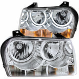 ANZO 2005-2010 Chrysler 300 Crystal Headlights w/ Halo Chrome (CCFL)