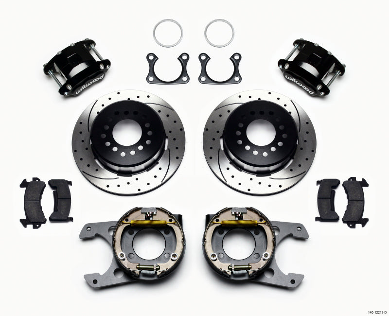 Wilwood D154 P/S Park Brake Kit Drilled Big Ford 2.36in Offset