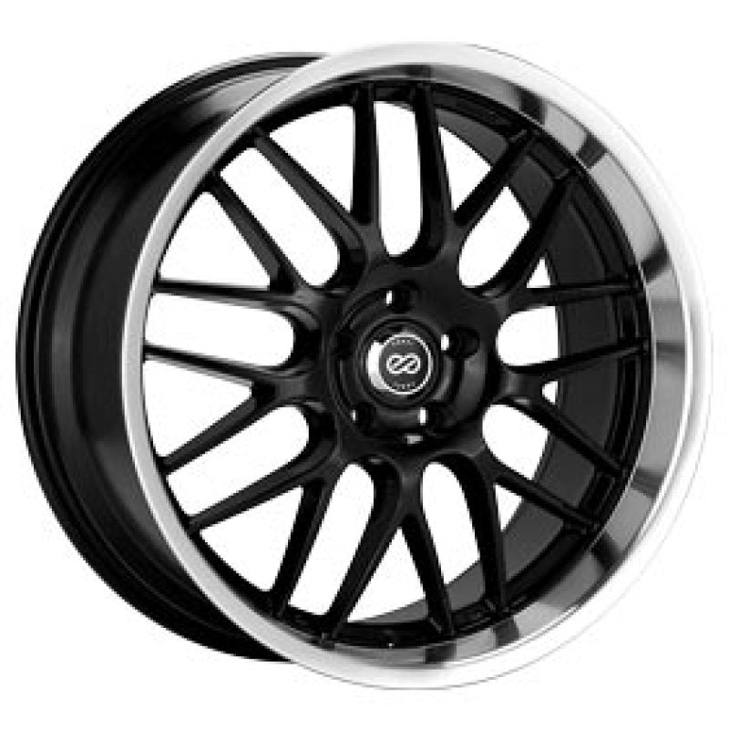 Enkei Lusso 18x9 40mm Offset 5x114.3 Bolt Pattern 72.6 Bore Black w/ Machined Lip Wheel