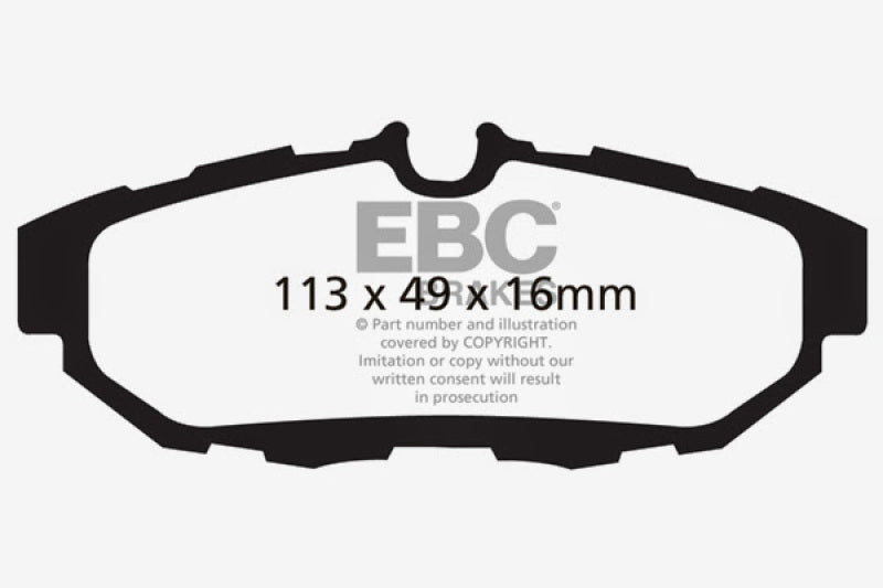 EBC 10-14 Ford Mustang 3.7 Greenstuff Rear Brake Pads