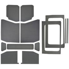 Load image into Gallery viewer, DEI 18-23 Jeep Wrangler JL 4-Door Boom Mat Complete Headliner Kit - 13 Piece - Gray Leather Look